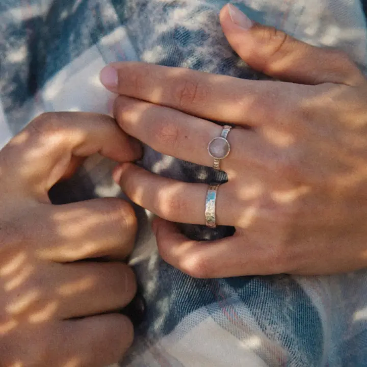 Dos manos con sus anillos